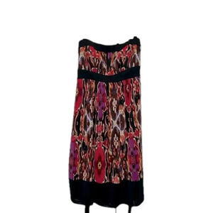 NWT party dress Bisou Bisou strapless dress fun flirty vibrant bohemian